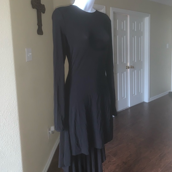 Antonio Berardi Black High Low Dress Size 38 Black - Picture 10 of 16